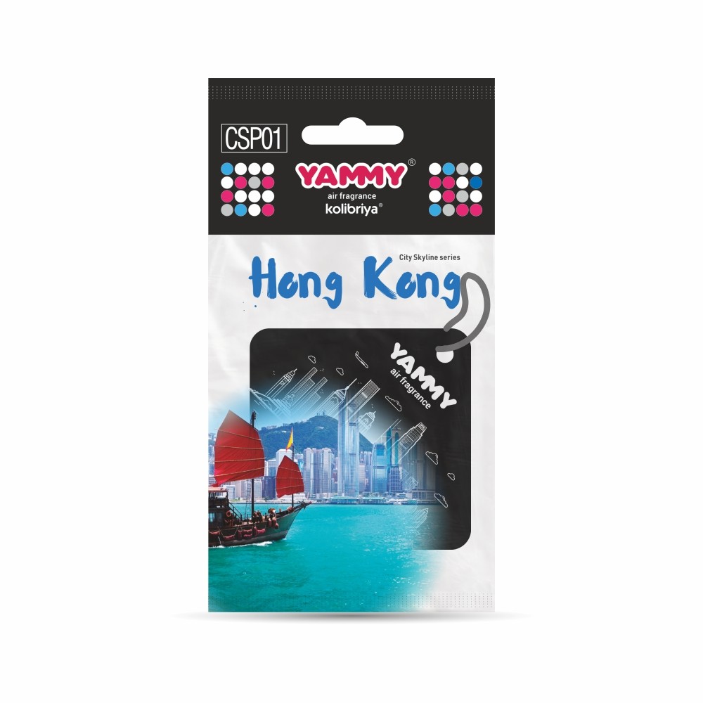 Ароматизатор подвеснойесной сити, картон с пропиткой Квадрат Аромат Hong Kong